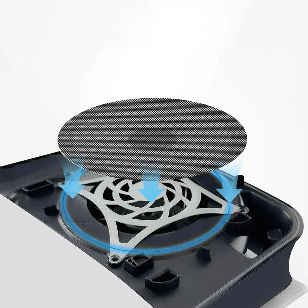 4PCS Dust Filter Kit for PS5 Slim | Heatsink Fan Vent Covers with Cooling Mesh