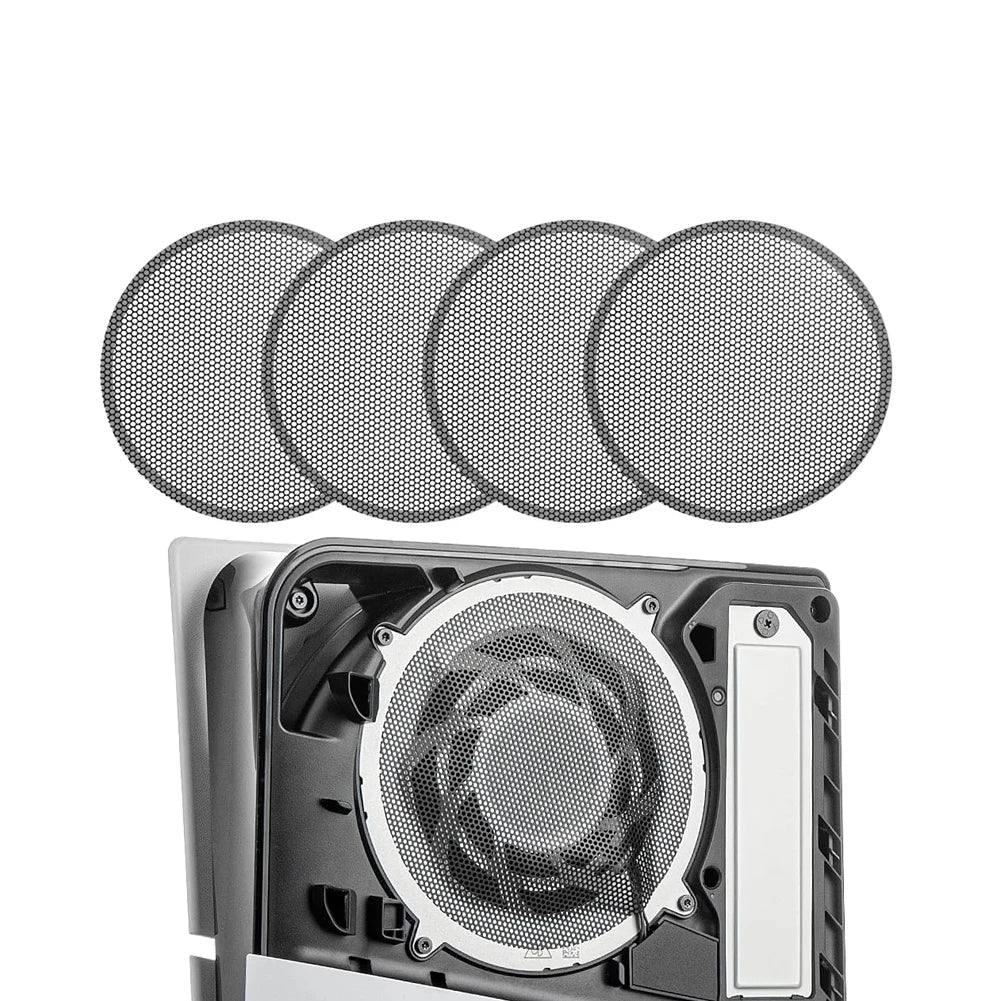 4PCS Dust Filter Kit for PS5 Slim | Heatsink Fan Vent Covers with Cooling Mesh