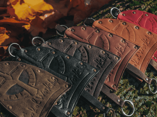 Viking Leather Key Holder - Olive