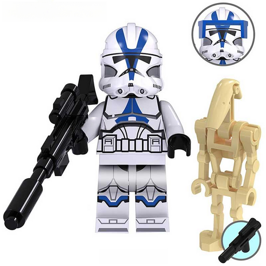 501st Legion Clone Trooper & Battle Droid Lego Star Wars Minifigures