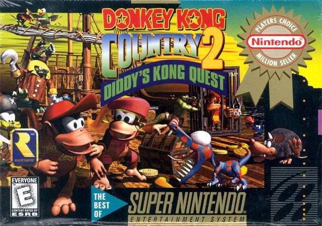 Donkey Kong Country 2: Diddy Kong's Quest (Player's Choice) (Super Nintendo) - Ugly