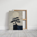 Zen Bonsai Tree Art – Minimalist Japanese Wall Print