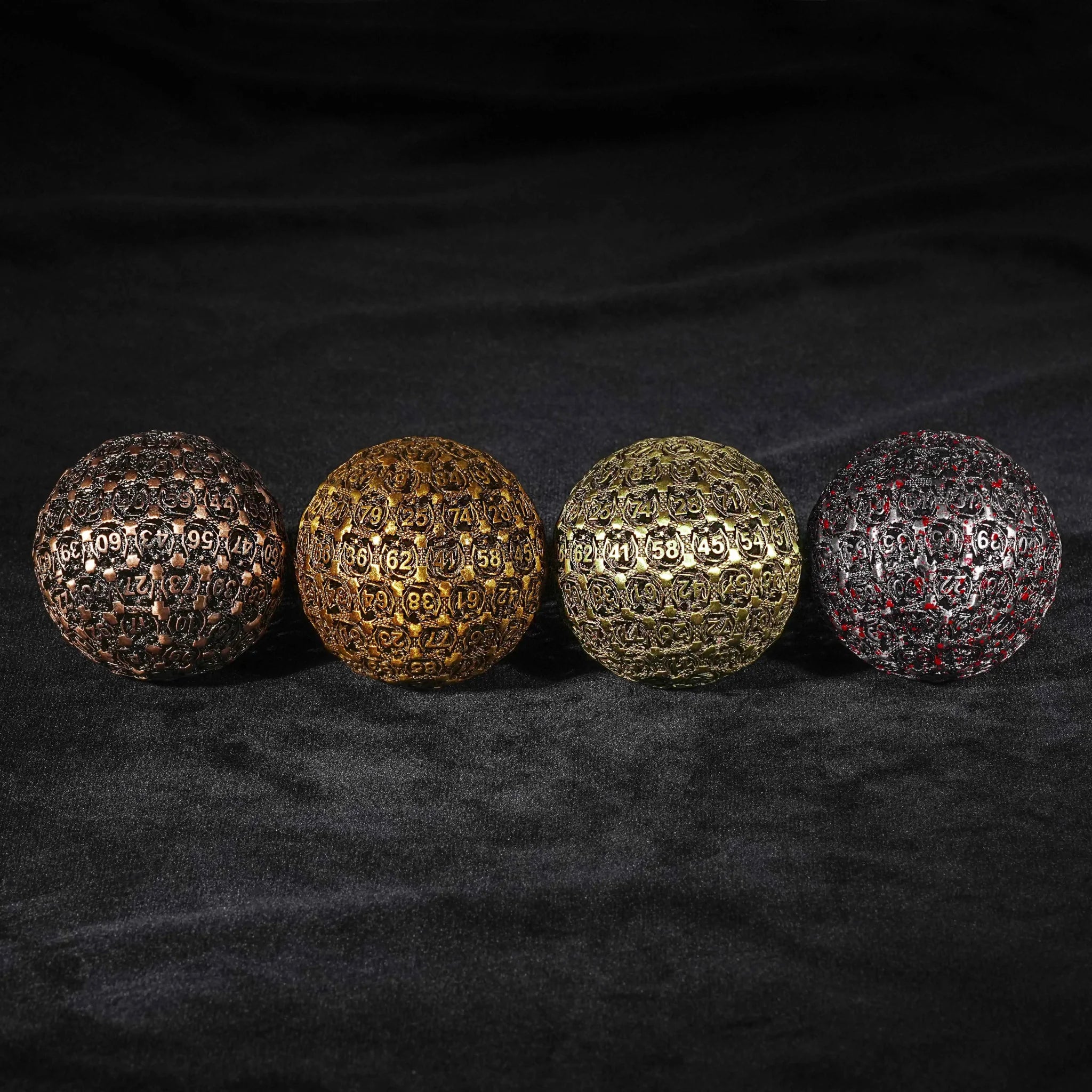 50mm red copper 3D Dragon Ball DND dice metal hollow D100 dice