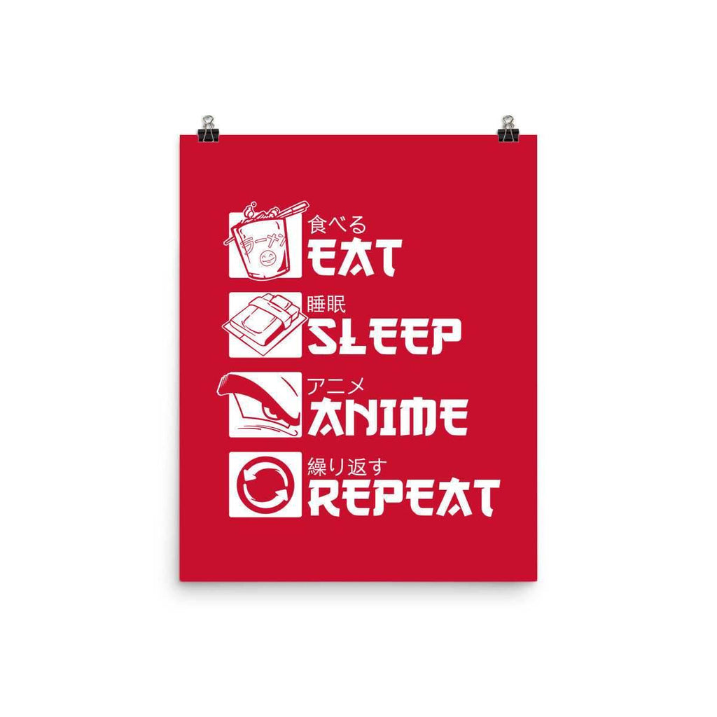 Rinse and Repeat - None / Red / 12x16