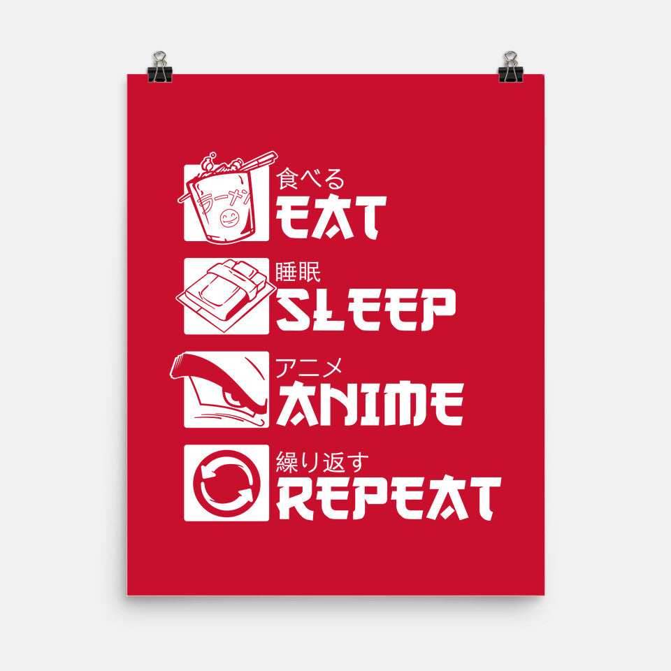 Rinse and Repeat - None / Red / 12x16