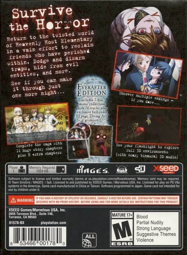 Corpse Party: Blood Drive (Playstation Vita) - Game Only