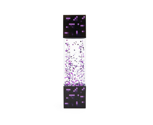 Minecraft Nether Portal Lamp - LED Glitter Motion Light | Bedside Table Decor - 