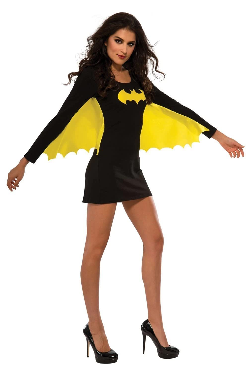 Batgirl Costume Dress - Women's DC Superhero Outfit with Yellow Logo