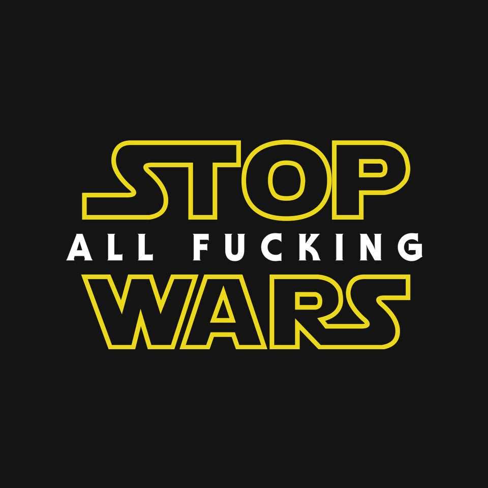 Stop Wars - None / Black / 13x13