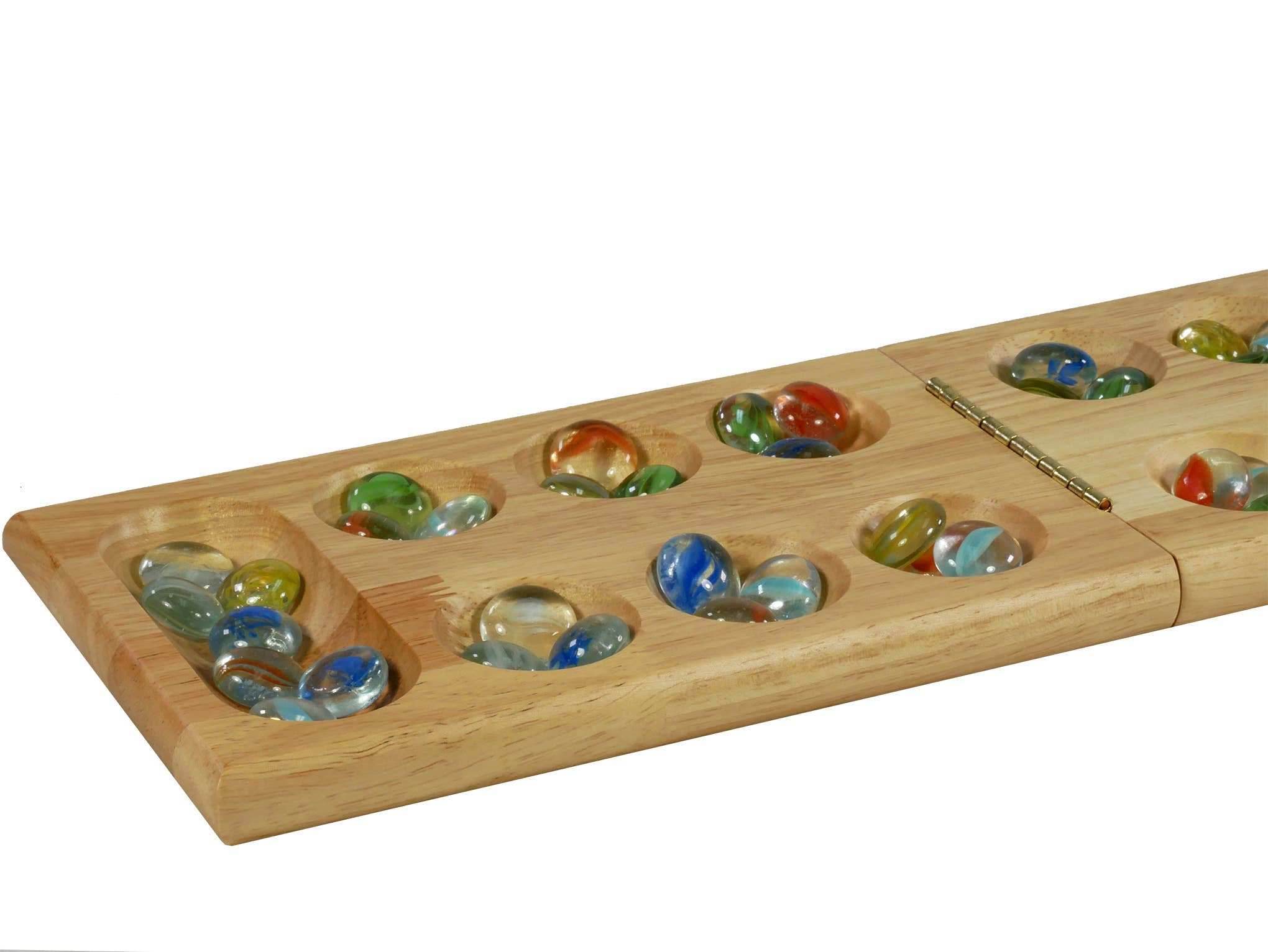 Wood Folding Mancala in Tin Case - 