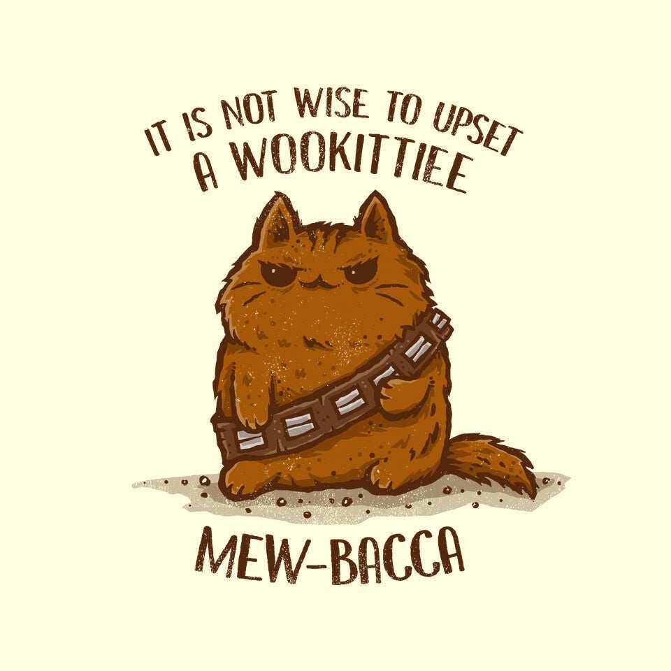 Mew-Bacca - None / White / 12x16
