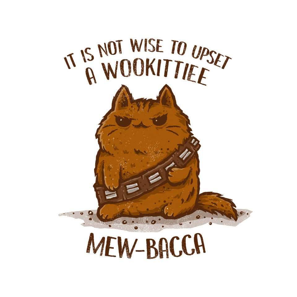 Mew-Bacca - None / White / 12x16