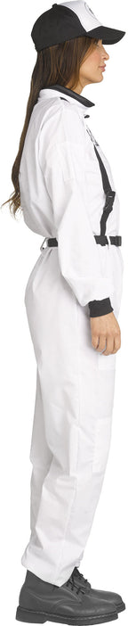Astronaut NASA White Jumpsuit Adult Costume Large 12-14