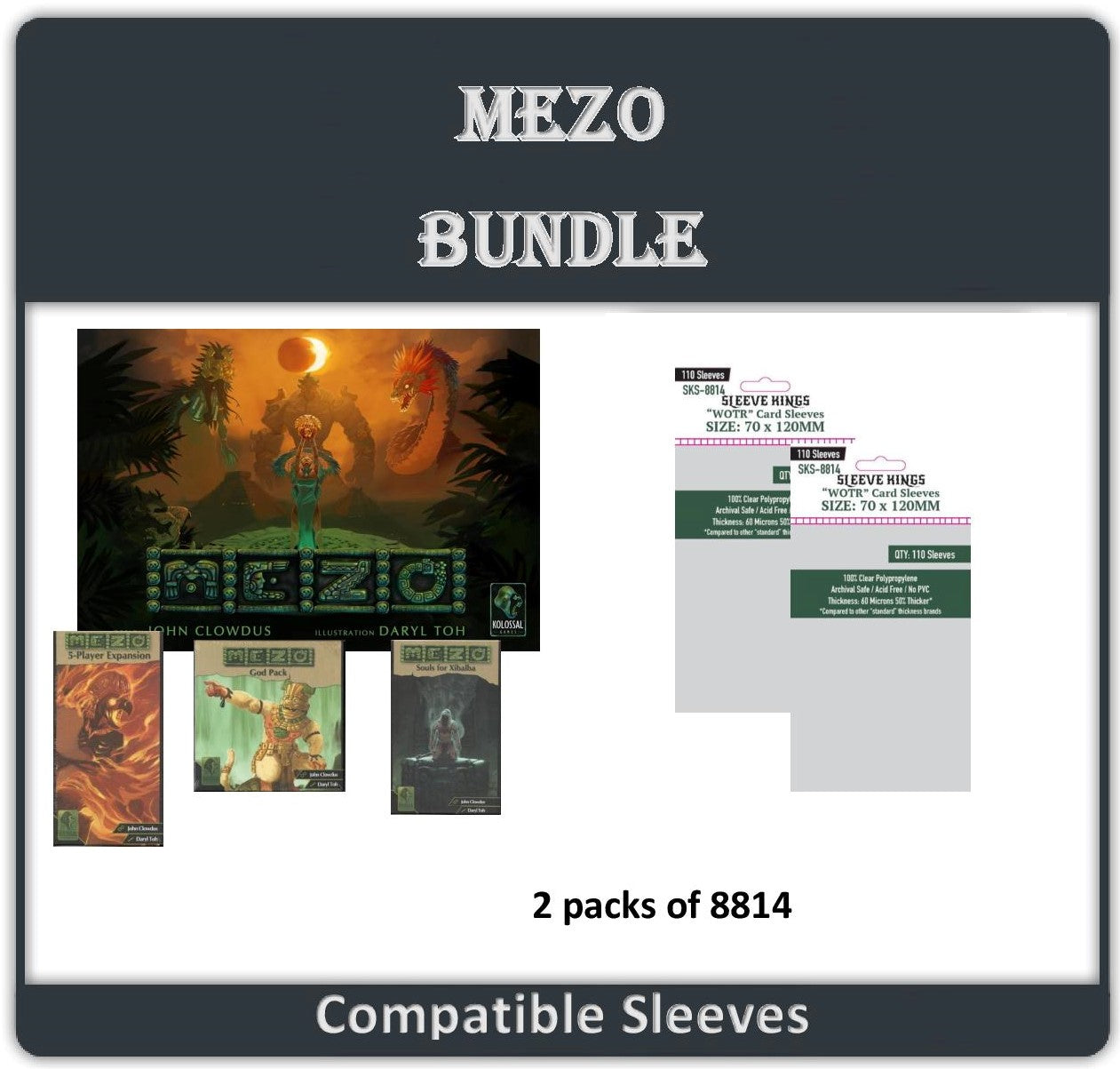 "MEZO" + Expansions Compatible Sleeve Bundle (8814 X 2) 