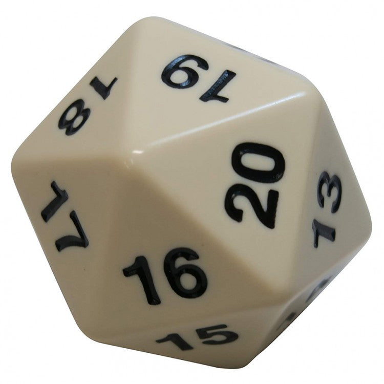 55mm D20 (Ivory w/ black) Spin-Down Die