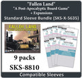 "Fallen Land: A Post Apocalyptic Board Game" + Expansions Compatible Card Sleeve Bundle (8810 X 9)