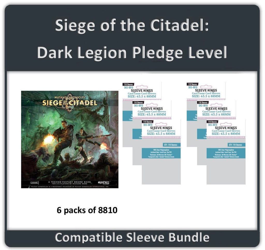"Siege of the Citadel" Dark Legion Pledge Level Compatible Sleeve Bundle (8810 X 6)