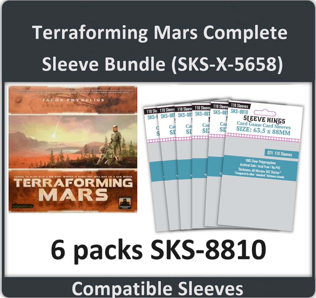 "Terraforming Mars" Complete Compatible Sleeve Bundle (8810 X 6)