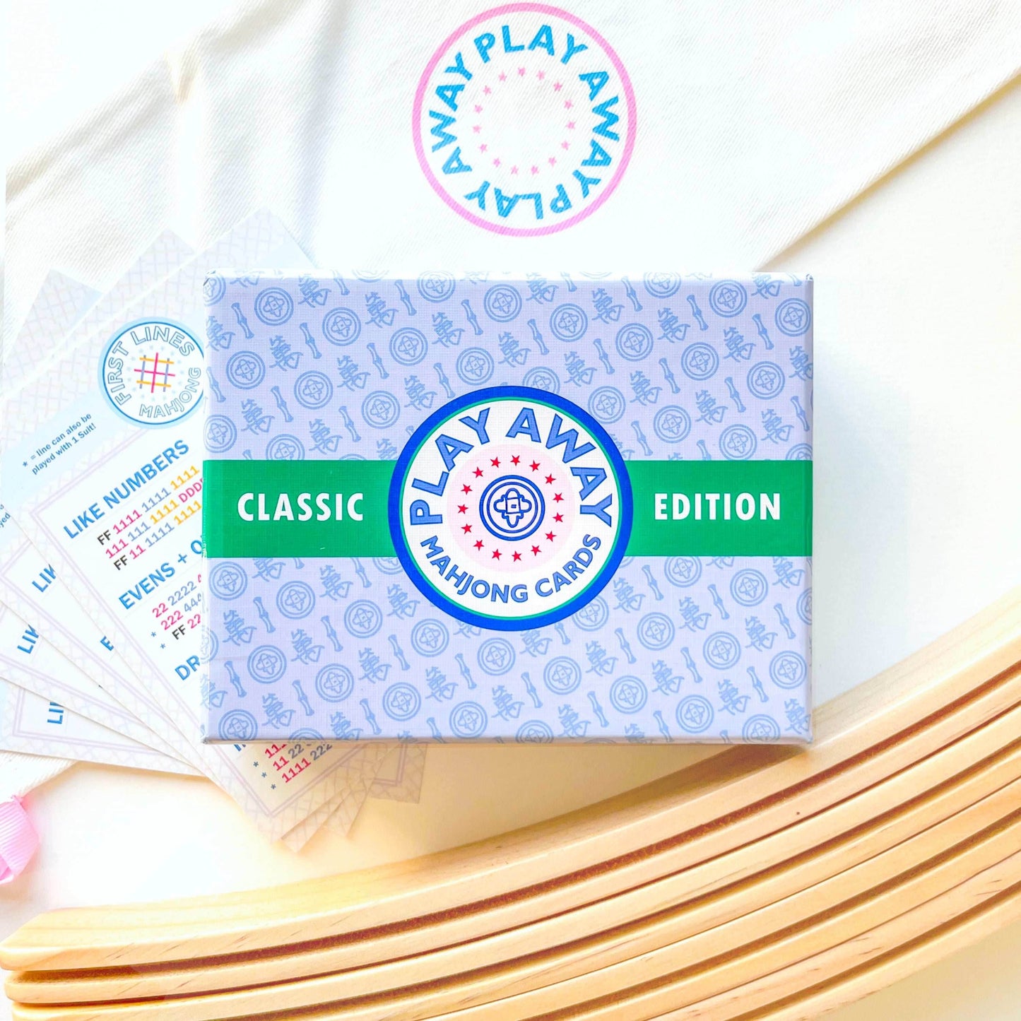 Mahjong Cards + Racks Bundle - Classic / Deck + Racks + Rack Bag + First Lines