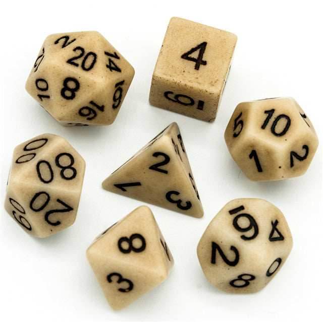 Brown Imitation Stone DND Dice RPG Resin Dice (46g) - 