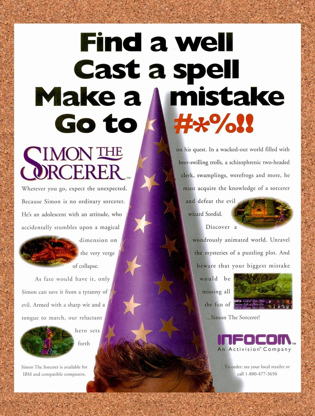 1993 Simon The Sorcerer PC Original Ad v1