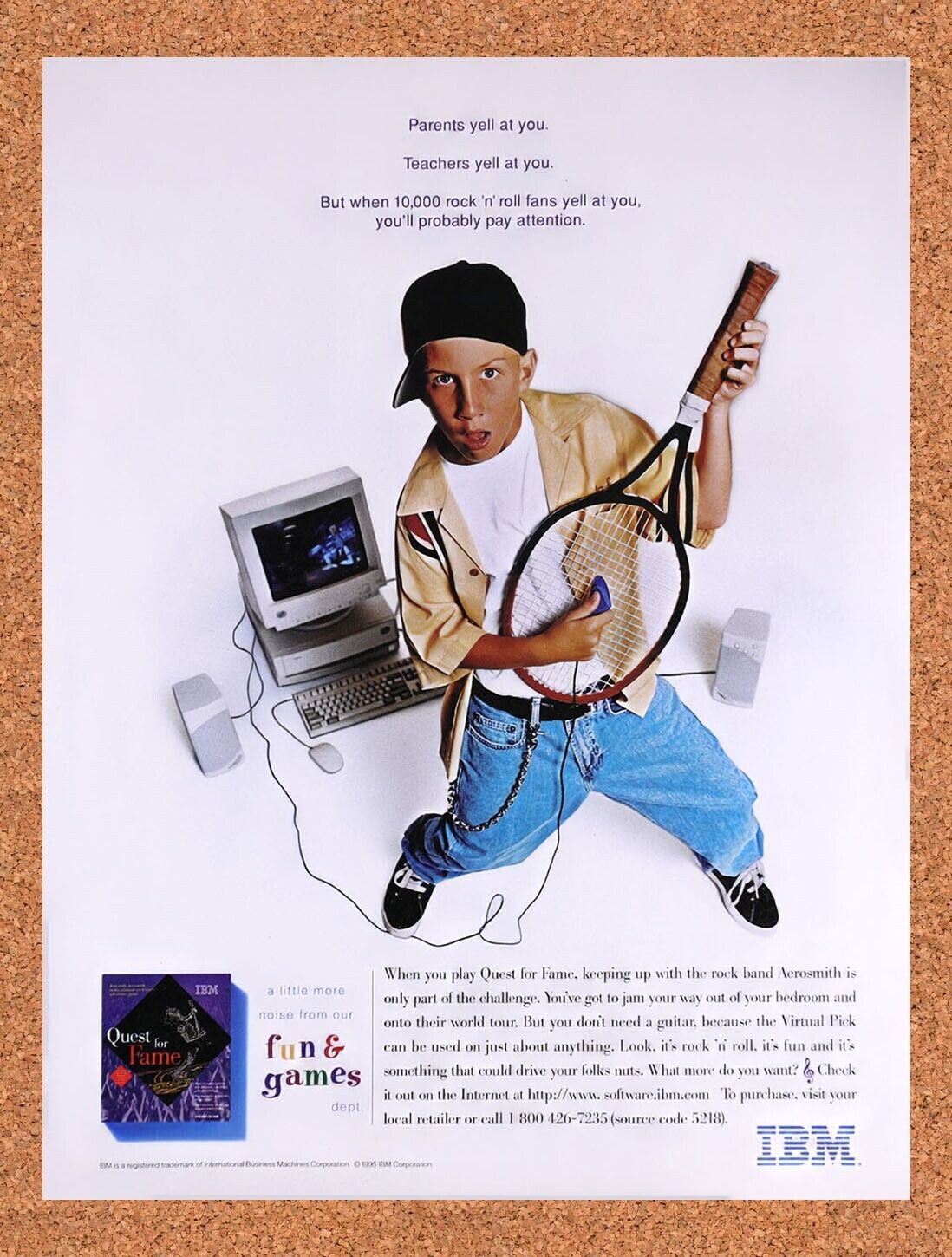 1995 Quest For Fame IBM Original Ad v1