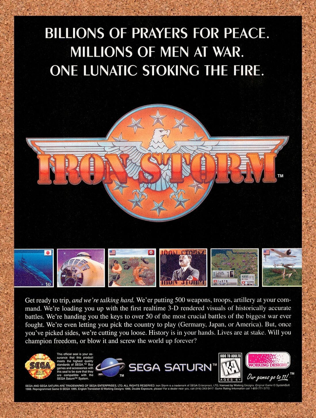 1996 Iron Storm Saturn Original Ad v2