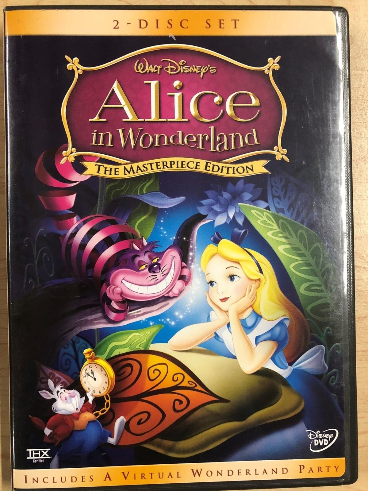 Alice in Wonderland (DVD, 1951, 2-Disc, The Masterpiece Edition, Disney) - L05
