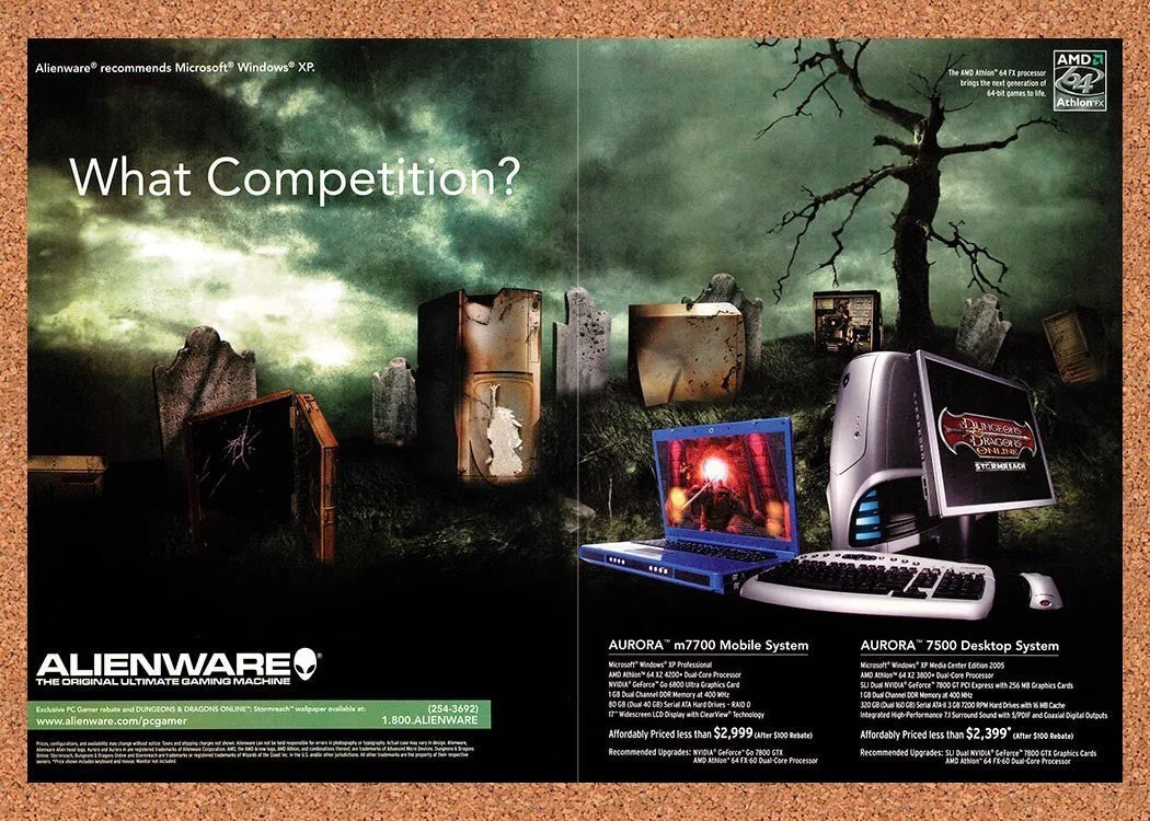 2006 Dungeons & Dragons Online Stormreach Alienware Original Ad v7