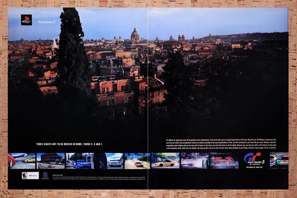 2001 Gran Turismo 3 A-Spec PS2 Original Ad v1