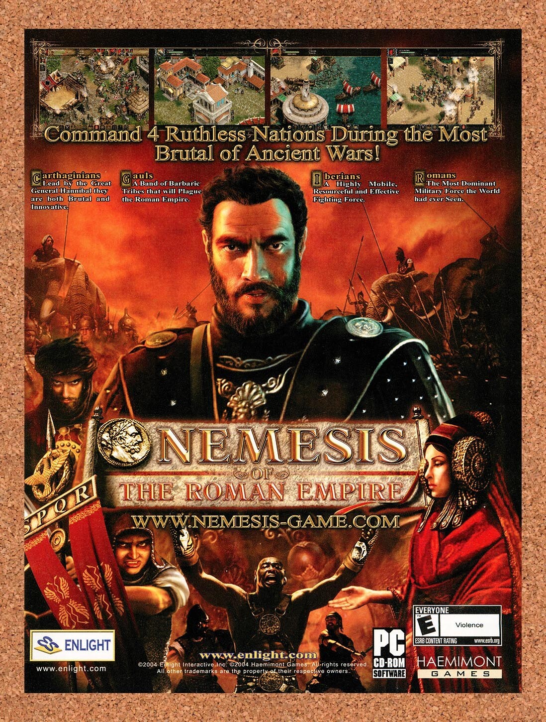 2004 Nemesis Of The Roman Empire PC Original Ad v1