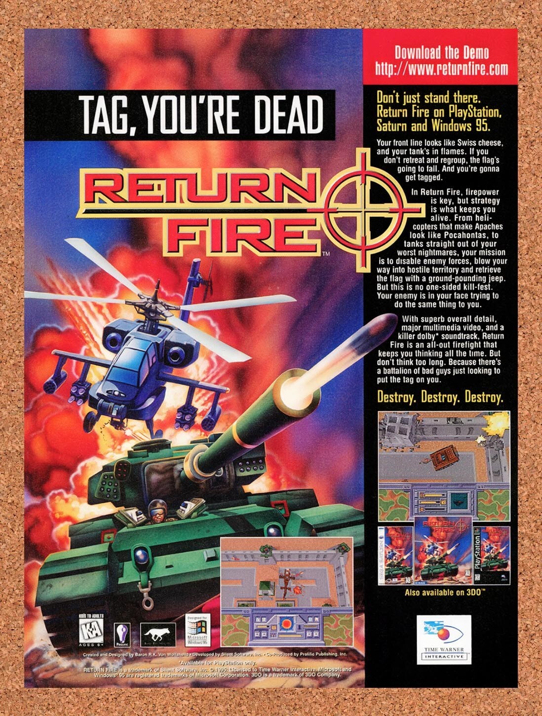 1996 Return Fire PC Original Ad v1