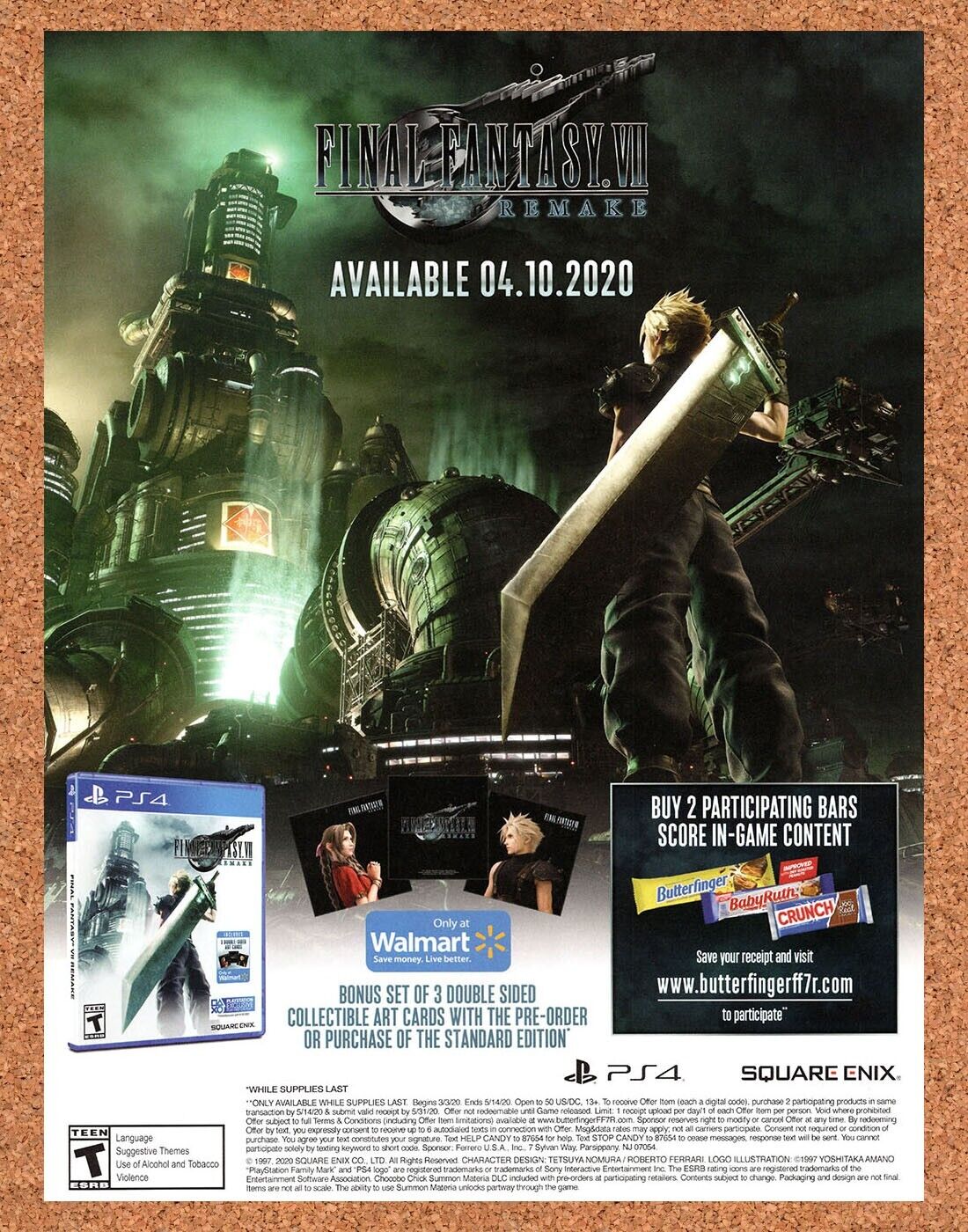 2020 Final Fantasy VII Remake Original Nestle Ad