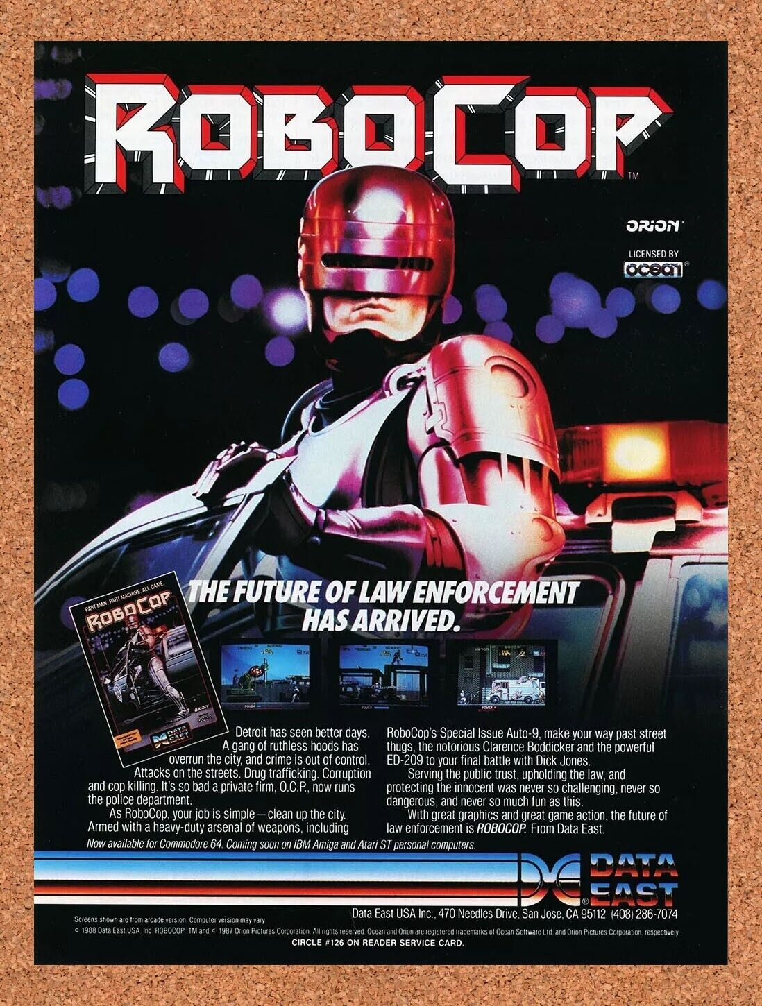 1988 Robocop NES Original Ad v1