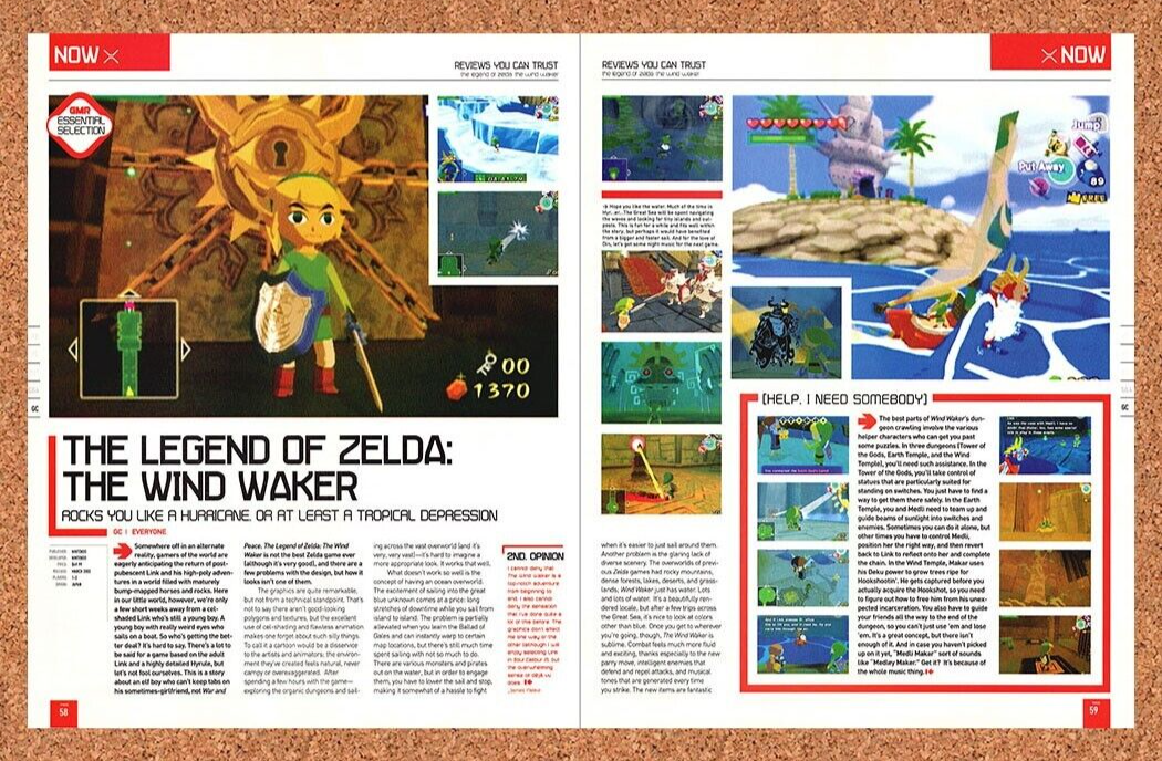 2003 Zelda Wind Waker GameCube Original Ad v1