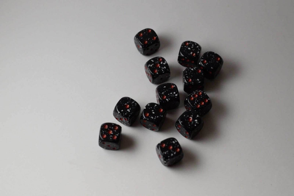 Space Speckled 12mm Dice pipped - 