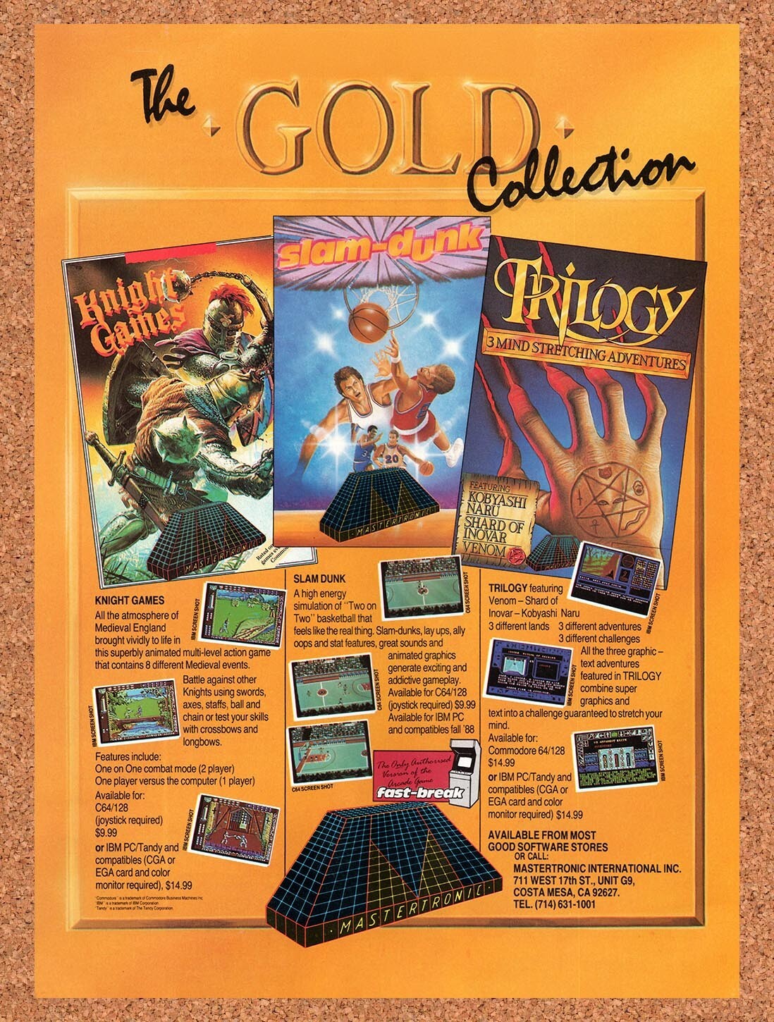 1988 Mastertronic IBM Original Ad v1