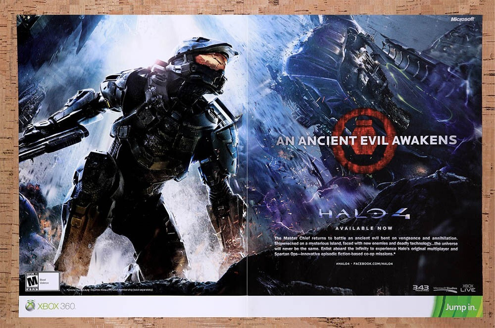 2013 Halo 4 Xbox 360 Original Ad v6
