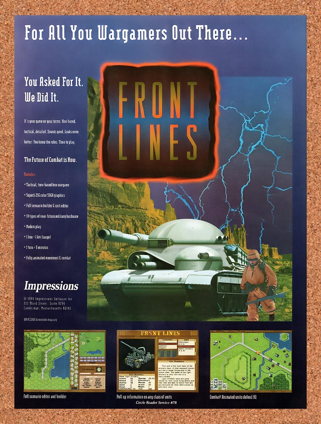 1994 Front Lines MS-DOS Original Ad v1