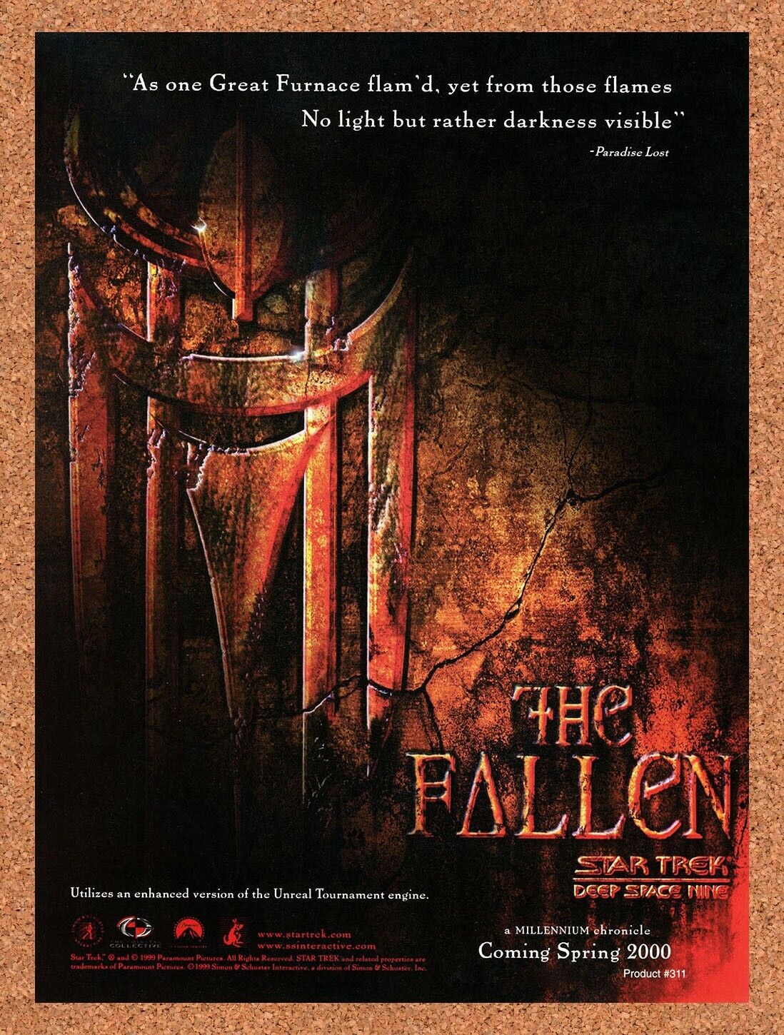 2002 Star Trek Deep Space Nine The Fallen Original Ad v1