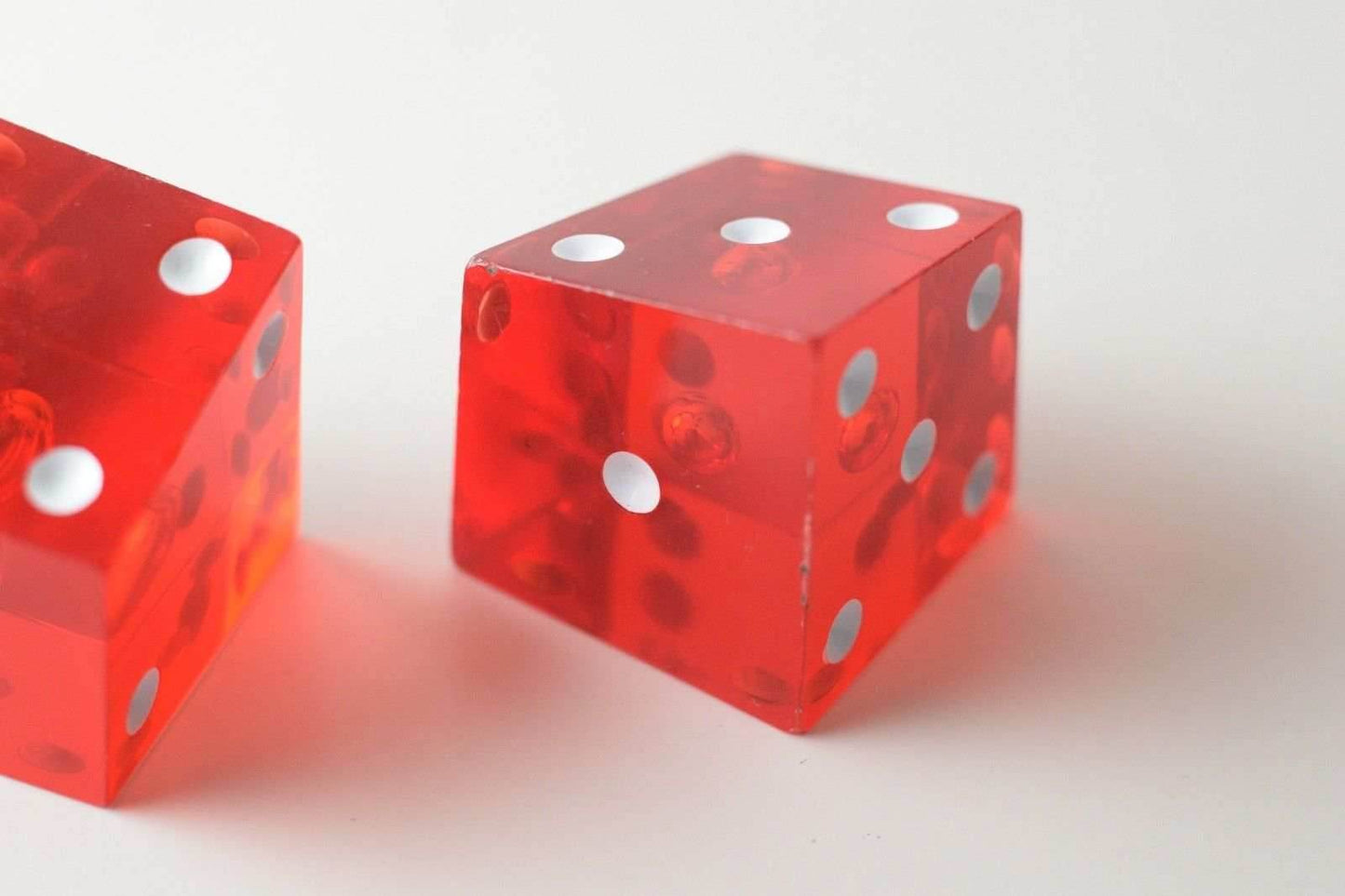 New Set of 2 Large Crooked Red Dice Whacky Crazy Trippy Gag Novelty Funny Gift - 