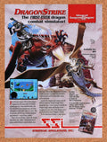 1990 Advanced Dungeons & Dragons DragonStrike Amiga Original Ad v1