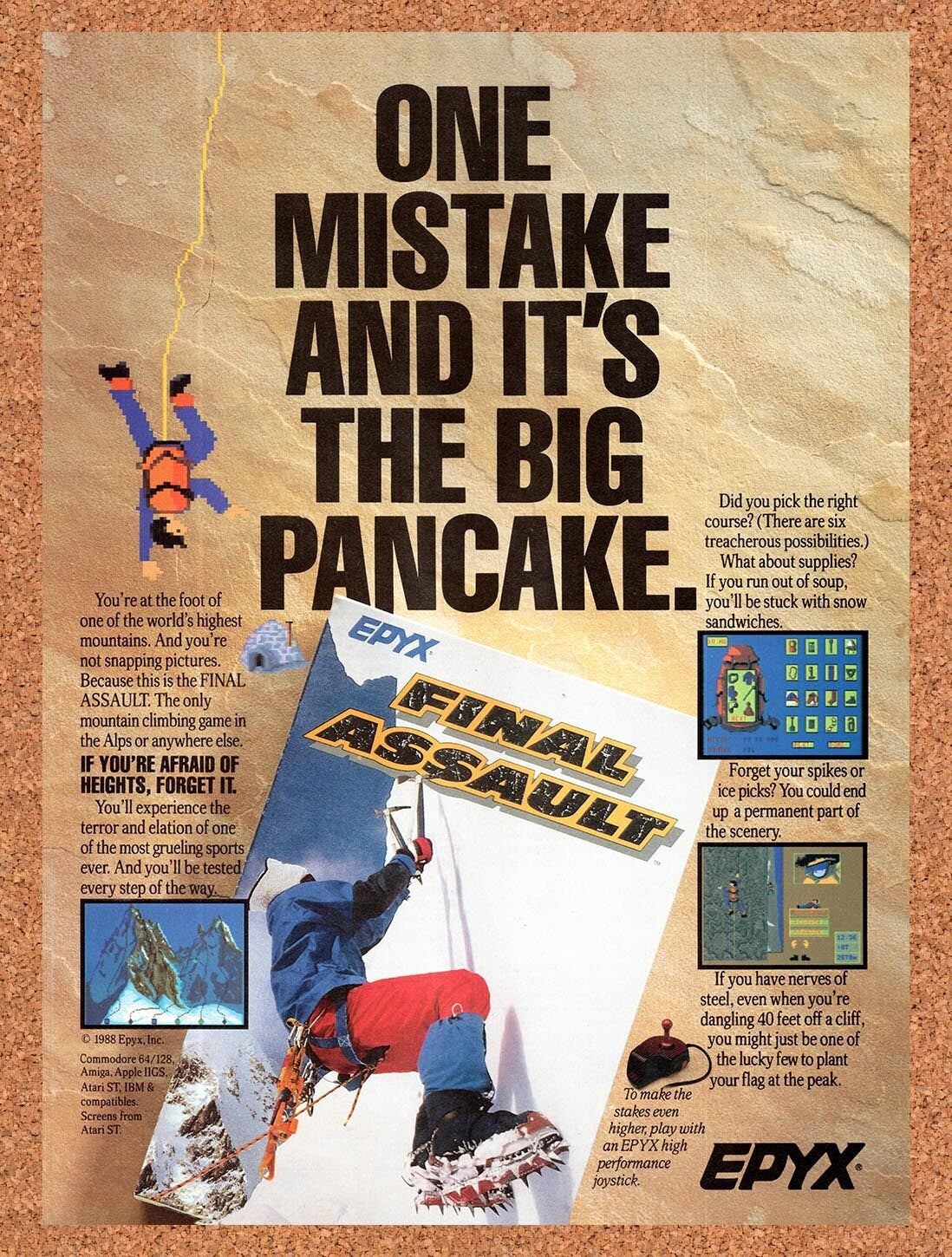 1988 Final Assault Amiga Original Ad v1