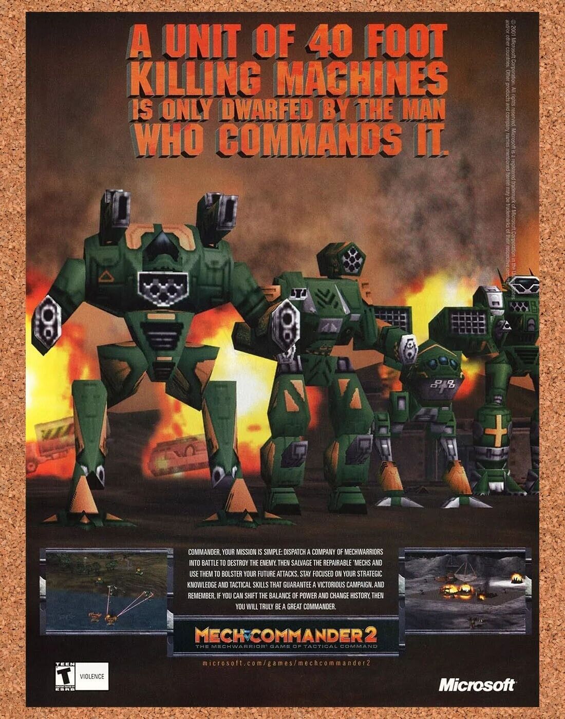 2003 Mech Commander 2 PC Original Ad