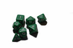 Green Opaque 7 Die Set Polyhedral Dice by BrycesDice RPG Magic D&D Unique Dragon - 