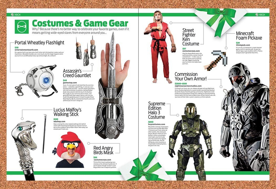 2012 Microsoft Xbox Costumes & Game Gear Original Ad v9