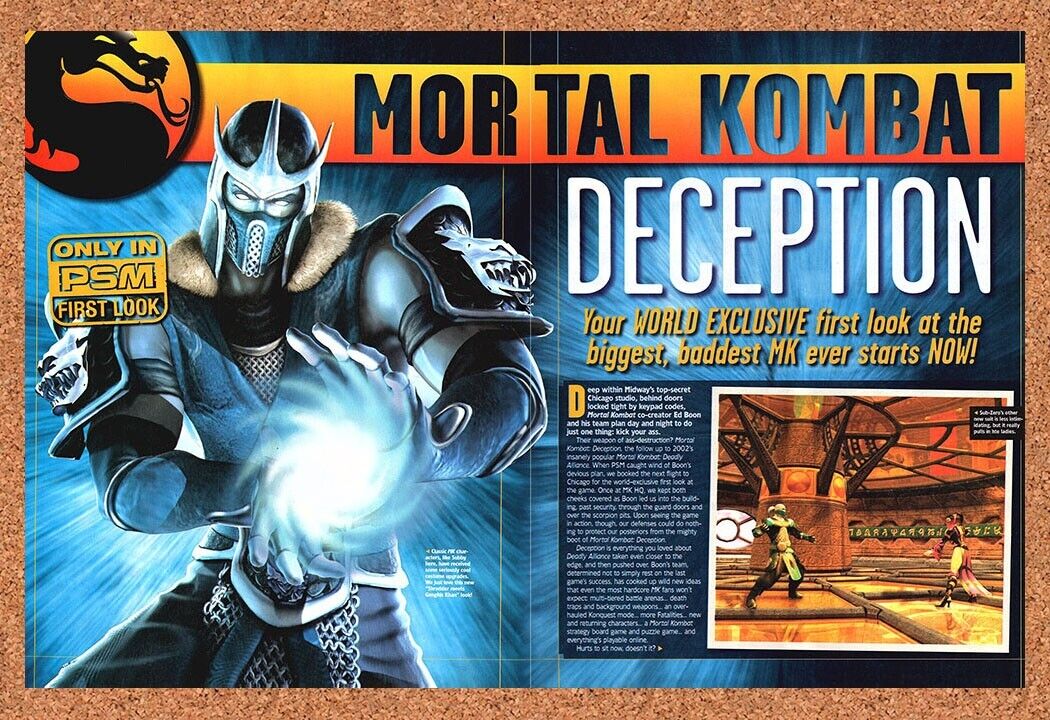 2004 Mortal Kombat Deception PS2 Original Ad
