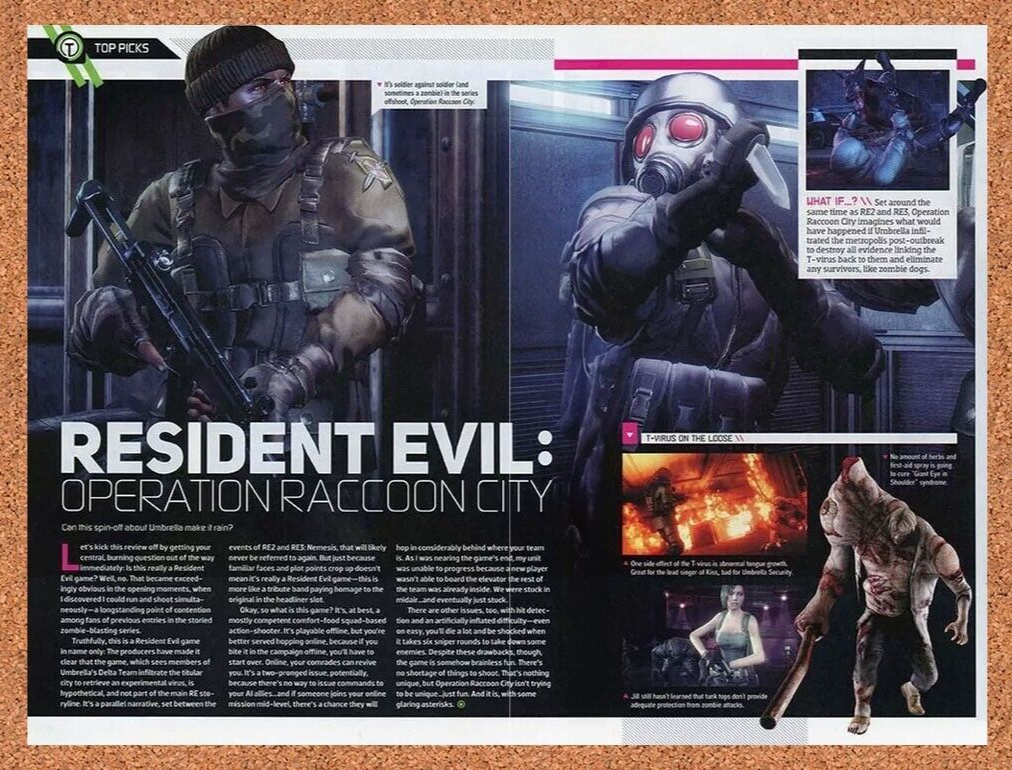 2014 Resident Evil Raccoon City PS3 Original Ad v1
