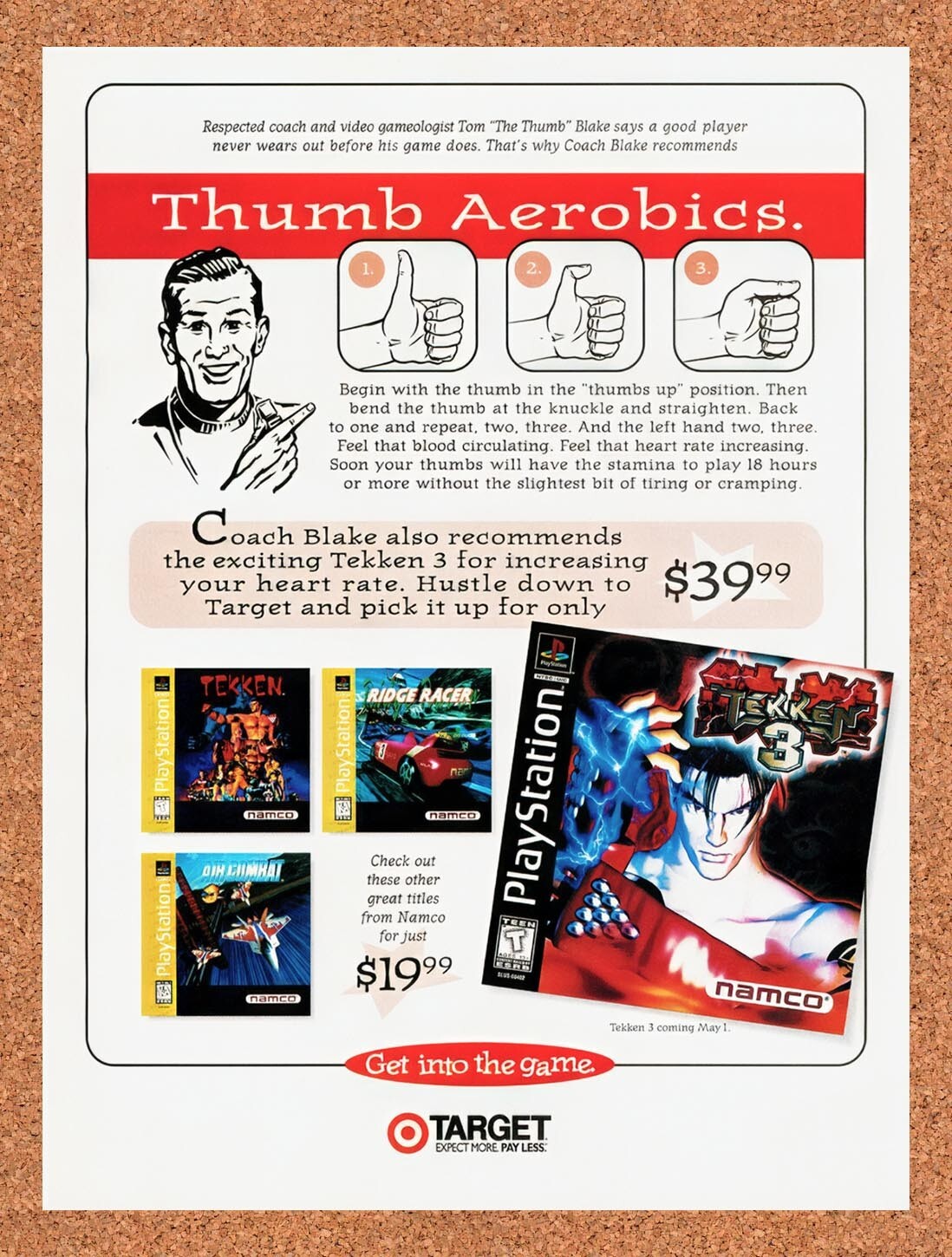 1998 Target Namco PS1 Games Original Ad v2