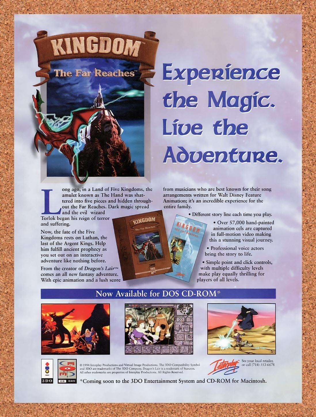 1995 Kingdom The Far Reaches 3DO Original Ad v1